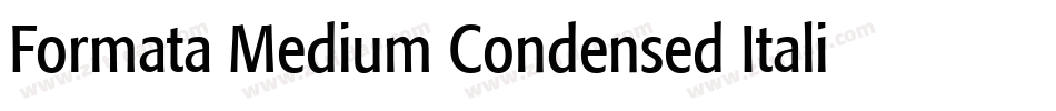 Formata Medium Condensed Italic字体转换